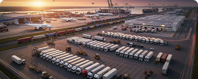 Flotillas de transporte y logística